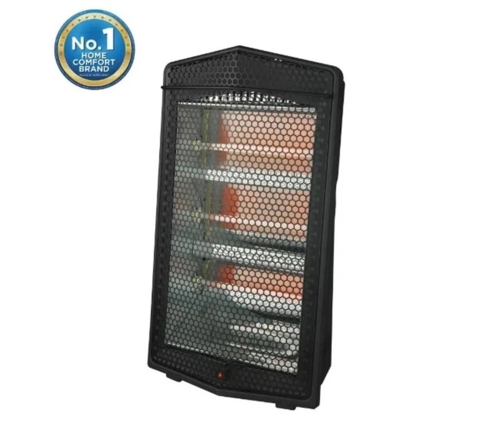 Midea 1500W Quartz Electric Space Heater w/ Adjustable Thermostat, Black